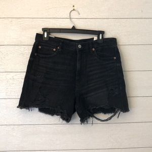 American Eagle 90’s Boyfriend Black Denim Shorts